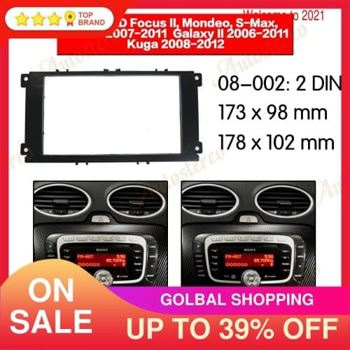 Car Audio Fascia for 2007 Ford Focus II Mondeo Kuga C Max Car Dash Kit Fit Fascia Face Plate Surround Panel DVD Frame