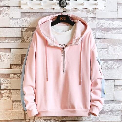 Spring Autumn New Hooded Denim Sweater Trendy Fashion MenS Casual Loose Jean Hooded Jacket Male High-End Brand Denim Clothing