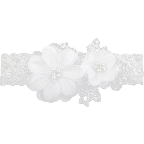 Elegant Crystal Beads Wedding Bridal Garter Crystal Flower Blossom Garters