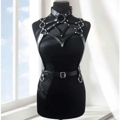 Adult erotic accessories wear straps on the shoulders couples have fetish traction harness dance party costumes