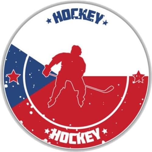 Personality Sell Personality Czech Republic Flag Hockey Sport Car Sticker Decal Accessories Vinyl PVC Motorcycle Waterproof