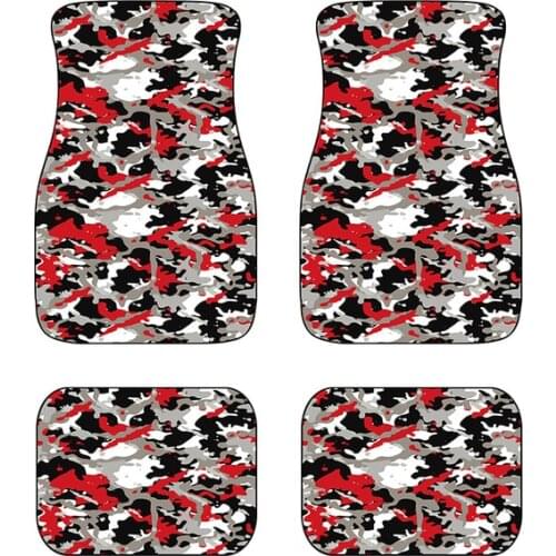 Aimaao Camouflage Car Floor Mat All Weather And Heavy Duty Carpet Floor Mat Set Of 4 For Cars SUV Trucks For Vw Ford Focus 2