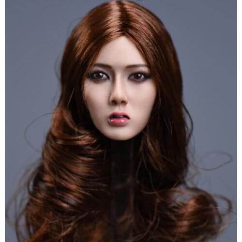 1/6 Scale Water spirit Sexy Girl Head Sculpt Style dress up Version Model Short/Long Hair Head play for 12" Action Figure Body