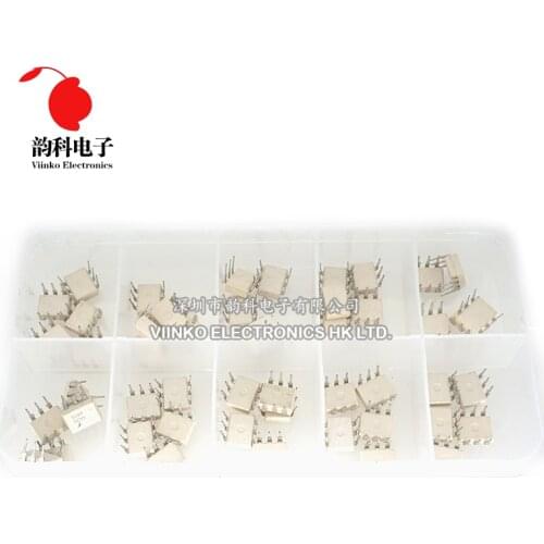 DIP Optocoupler Kit 10value * 5pcs=50pcs 4N25 4N35 MOC3021 MOC3022 MOC3023 MOC3041 MOC3043 MOC3052 MOC3061 MOC3063 DIP + Box