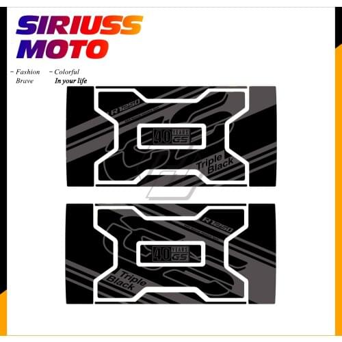 Motorcycle Graphic Sticker Case for BMW Vario Case 2004-2012 40 Year GS R1250GS Triple Black Decals