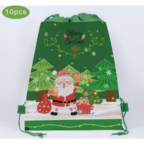 Non-woven Christmas Tree Candy Bags Kids Gifts Packing Backpack Party Decorations Santa Claus Merry Christmas Party Gifts Bags