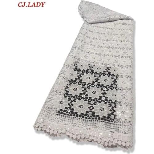 Very Textured Water Soluble Skin Guipure Lace 5 Yards Embroidery Cupion Cord Modern Traditional African Inspire Fabric for Dress