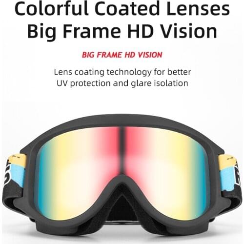 ROCKBROS Double-Layer Lens Ultralight UV400 Protection Anti-fog Goggles Ski Glasses Windproof PC High Toughness Children Glasses