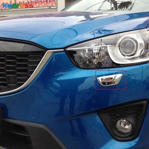 For Mazda CX-5 CX5 2012 2013 2014 2015 ABS Chrome Car Front Head Light Clean Wash Dash Frame Cover Trim Car Styling Accessories