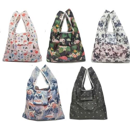 Portable Foldable Shopping Bag Large Capacity Travel Shoulder Bag Pouch Tote Handbag Eco Reusable Bag New