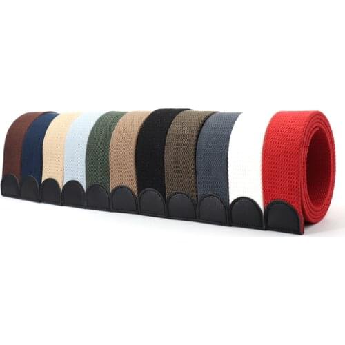 Tactical Canvas Belt Strap Body NO Buckle Men And Women Military Unisex Width 3.8CM Breathable 110-140-160cm Lenght Mulity Color