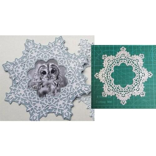 Christmas Snowflake Flower Frame Metal Cutting Dies Stencils dies for Scrapbooking dies Embossing Die Cut Card Making Craft dies