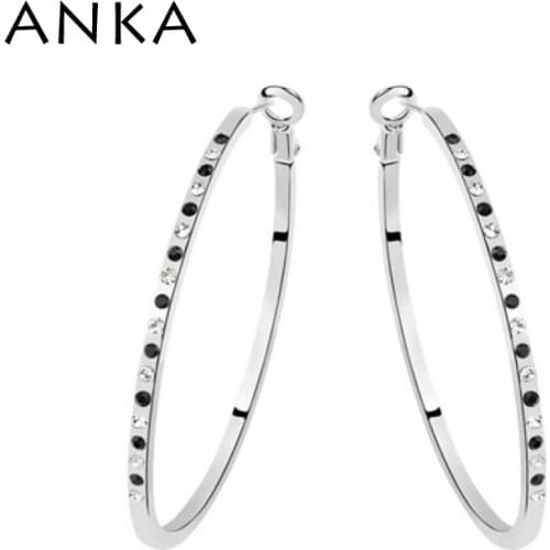 ANKA Brinco Brincos Pendientes Free Shipping Earrings Half Circle Crystal Ear Made With Austrian Crystal Fine Jewelry #93734