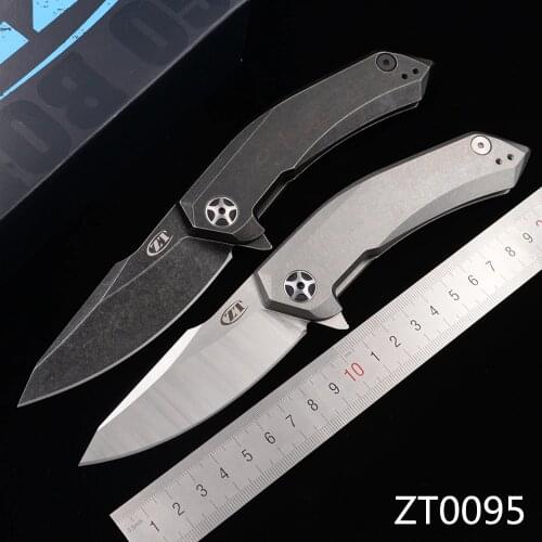 JUFULE Mark s35vn 0095 Folding titanium handle Ball Bearing Flipper kitchen Hunting Camping Pocket ZeroTolerance EDC Tool knife
