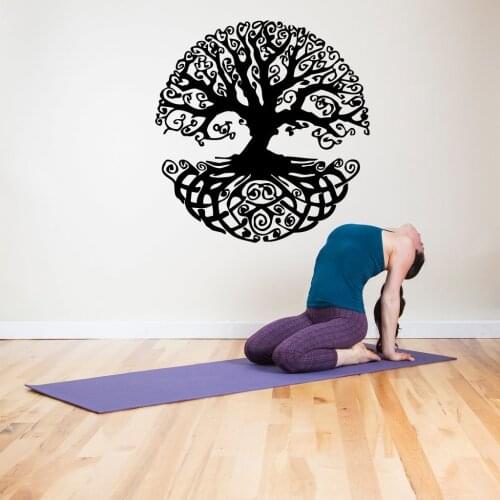 Life Tree Pattern Wall Decal Yoga Studio Branch Tattoo Modern Design Art Mural Plant Wall Stickers Vinyl Kids Nursery DIY SYY642