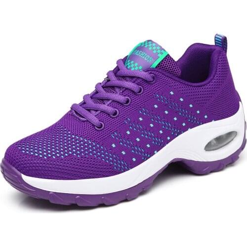 2020 New Women Shoes Flats Fashion Casual Ladies Shoes Woman Lace-Up Mesh Breathable Sneakers Platform Shoes Zapatillas Mujer QJ