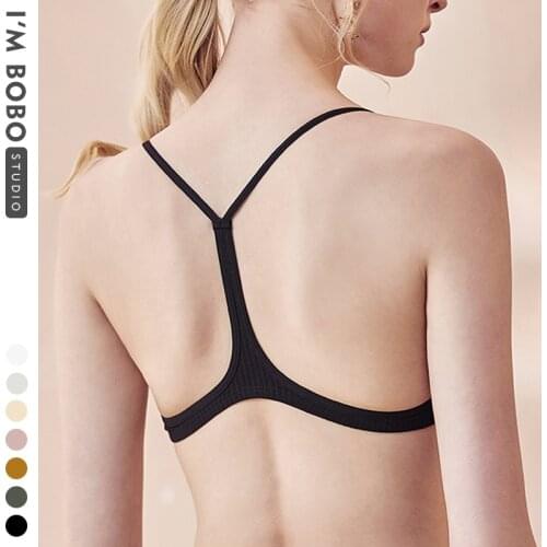 IMBOBO Summer sweat vest cotton bra women tube top comfort sleeping vest solid color Y-shaped back bras female lingerie