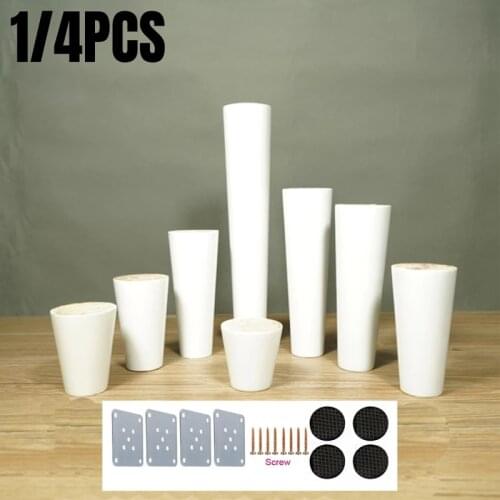 Furniture Legs Feet Solid Wood White Table Carbinet Coach Sofa Foot Leg 10-30cm 4/1pcs