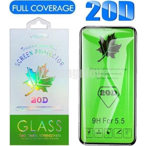 100pcs 20D Curved Edge Tempered Glass Full Glue Screen Protector For iPhone 11 Pro XR X XS MAX 8 With Retail Packing