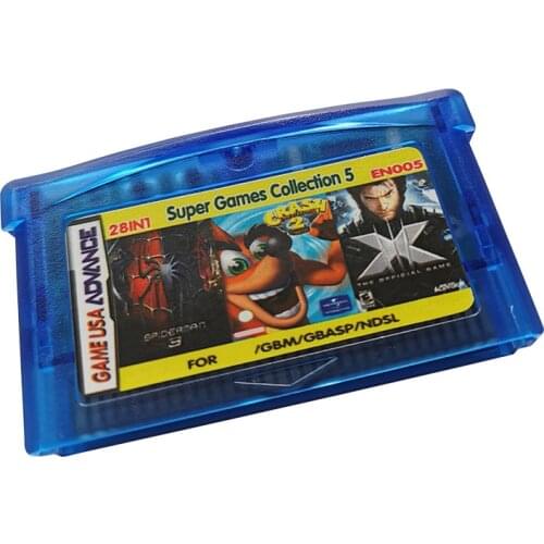 28 in 1 Collection 32 Bit Video Game Compilation Cartridge Console Card for English Language Version