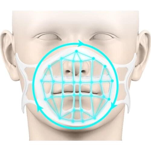 3D Mouth Mask Support Breathing Assist Mask Inner Cushion Bracket Food Grade Silicone Mask Holder Breathable Valve Fashion Mask