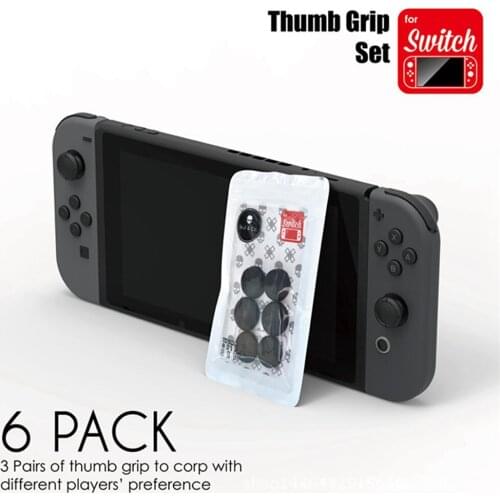 6pcs Thumb Grip Set Analog Grips Joystick botton Cap grip replacement for NS Switch Controller gamepad Joystick Caps Accessories