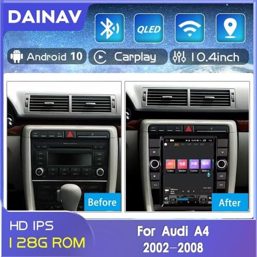 Android 2 din car radio For Audi A4 2002-2008 car Multimedia stereo auto GPS navigation Audio Radio Stereo Tape Recorder
