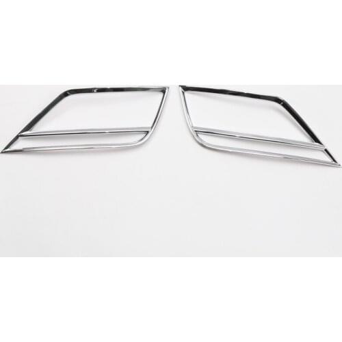 Car Styling Accessories For VW Volkswagen T-ROC 2017-2018 ABS Chrome Rear Tail Fog Light Lamp Cover Trim Foglight Strip Cover