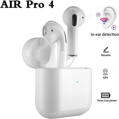 Air Pro 4 Wireless Bluetooth-compatible 5.0 HIFI Stereo In-ear Earset with Charging Handsfree Earphone for Music Video Sport
