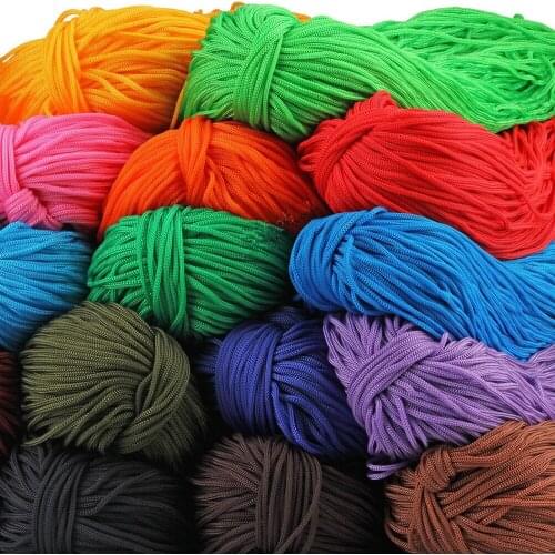 Wholesale 20Meter Dia.3mm Strand Core Paracord Bracelet Lanyard Camping Rope Clothesline Survival Parachute Cord