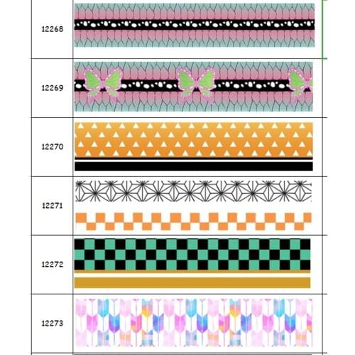 DHK 5yards Japan Cartoon Printed Grosgrain Ribbon Accessory Hairbow Headwear Decoration DIY Wholesale OEM E1883