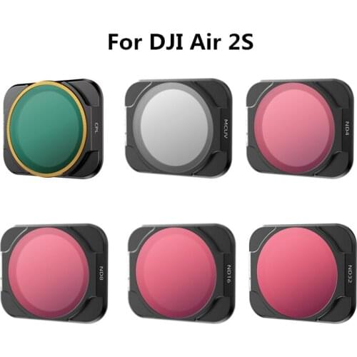 For DJI AIR 2S Lens Filter Adjustable CPL Filters ND4 ND16 ND8/PL ND64/PL MCUV Accessories Sunnylife Spare Parts Combo