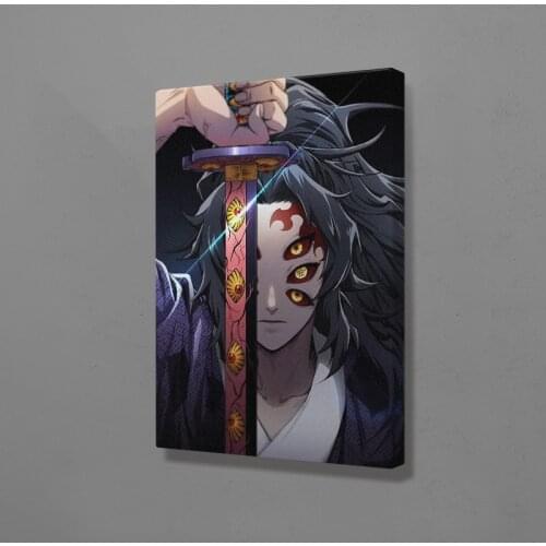 Kokushibo Demon Slayer Kimetsu no Yaiba wall Art Framed Wooden Frame canvas decoration poster prints For bedroom decor painting