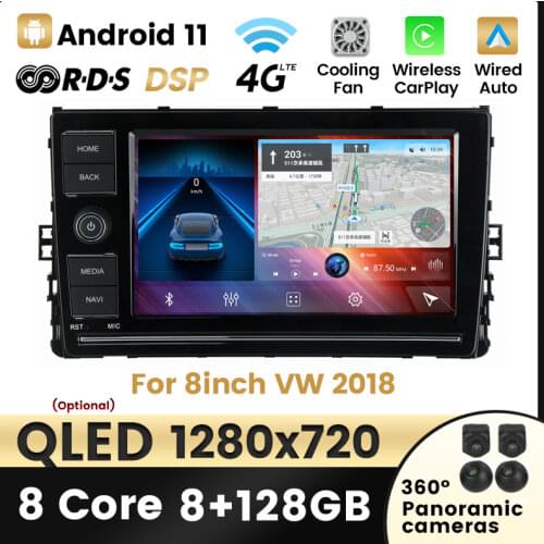 MEKEDE Android 11 8 Core Car Radio Multimedia Video Player Navigation GPS for VW/Volkswagen/Golf/Polo/Bora/Passat/T-ROC/T-Cross