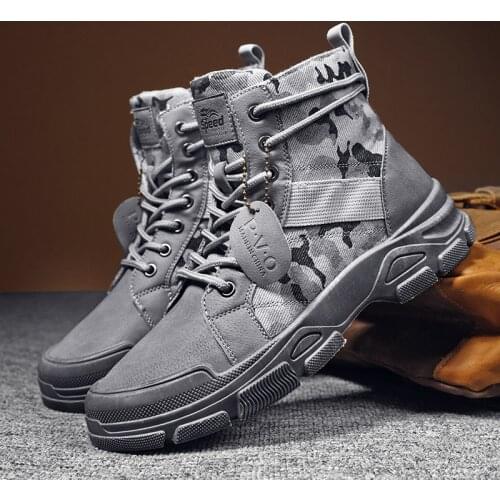 WEH Boot man shoe Outdoor Hiking boots Non Slip Martin Shoes Lace-up Ankle Camouflage tactivcal boots men Sneaker new Men Boots