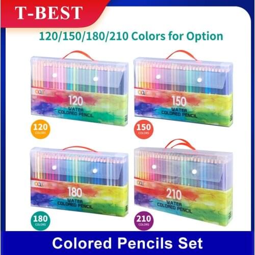 120/150/180/210 Professional Artist Water color Pencils Set Water-Soluble Colored Pencils for School Students