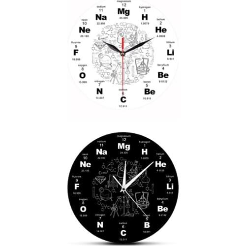 Periodic Table of s Wall Art Chemical Symbols Wall Clock Educational aL Display Clroom Clock Teachers Gift