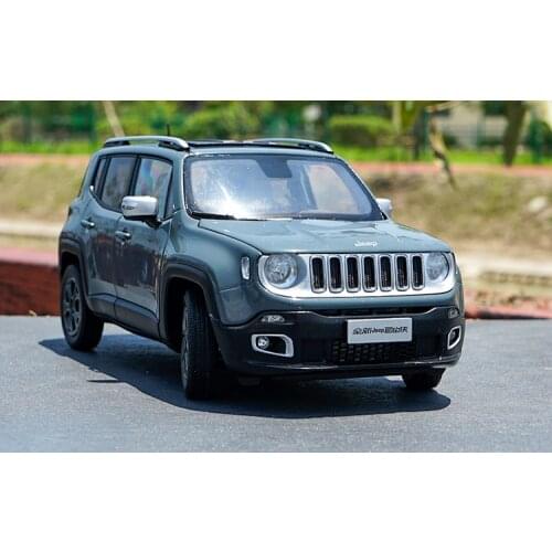 Original factory authentic 1:18 Renegade grey diecast car model with small gift