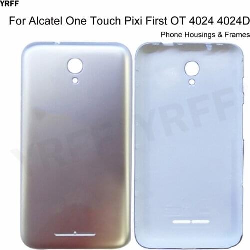 OT4024 Mobile Phone Housings Frames For Alcatel One Touch Pixi First OT 4024 4024D Battery Back Cover Door Housing Plastic Case