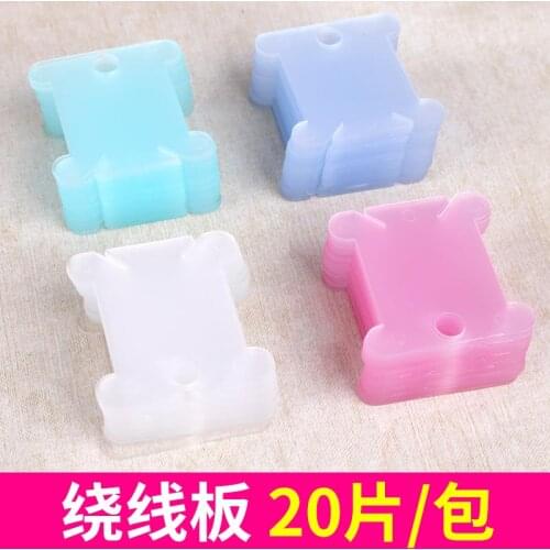 Plastic tool DIY translucent matte color cross stitch winder management plate ring smooth bobbin