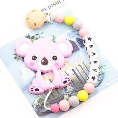 KWD production 1PCS personality name pacifier clip no BPA food grade silicone jewelry fake pacifier baby pacifier pacifier chain