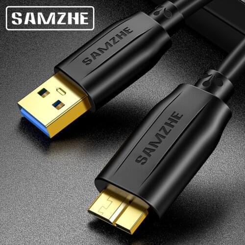 SAMZHE Hard Disk USB 3.0 Cable Micro USB for Phone Charging Wire USB3.0 Data to Hard Drive Storage Transmission Cable