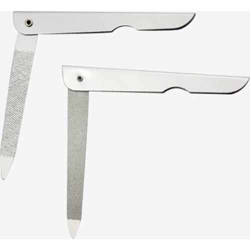 Folding Nail Files for Poly Nail Extension Gel and Acrylic Nails Polishing Buffers Stainless Steel Washable Nail File Tool