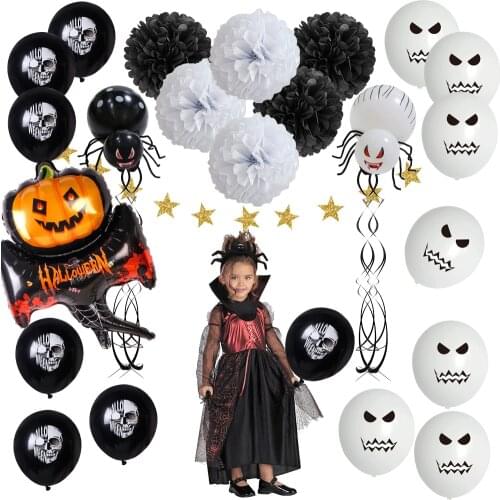 Themed Birthday Party Decoration Set Balloons Flags Banners Cake Card Decorations Children Day Halloween Party Supplies