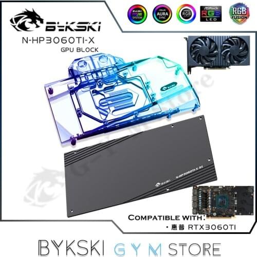 Bykski 3060 Graphics Card GPU Water Block For HP GeForce RTX3060TI GPU Cooler,With Backplate Radiator,VGA Block,N-HP3060TI-X