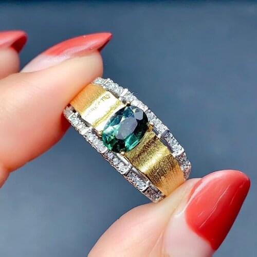 High Quality Sapphire Man Ring 925 sterling silver Wholesales Fine jewelry Natural and Real Sapphire Man Ring