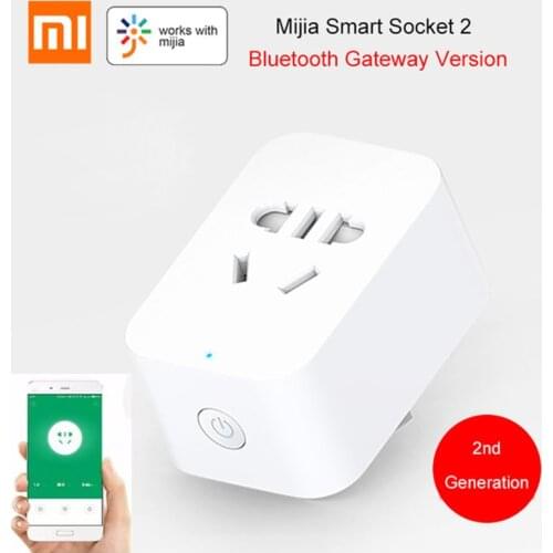 New Xiaomi Socket Mi Smart WiFi 2 Plug bluetooth gateway Version Remote Control Work With Xiaomi Smart Home Mijia Mi home APP
