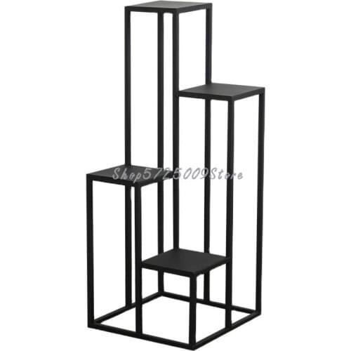 Iron art living room indoor multi-layer flower stand floor-standing art flower pot stand partition shelf balcony decoration shel