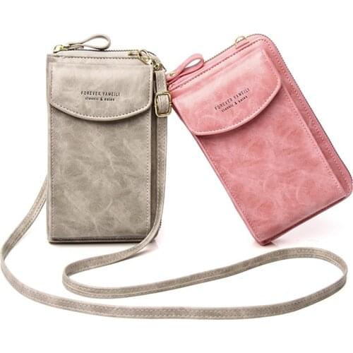 New Women Pu Leather Shoulder Bags Female Multifunctional Handbags Large Capacity Crossbody Bags Solid Phone Wallet Dropshipping