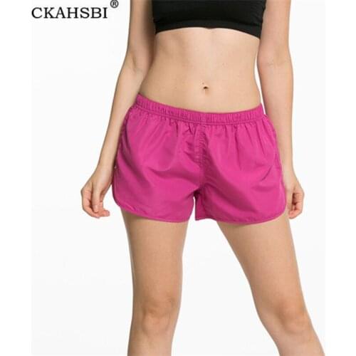CKAHSBI Women Sport Fitness Shorts Elastic Quick Dry Running Yoga For Ladies Athletic Gym Clothes Sportswea Side Split Bottom